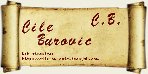 Ćile Burović vizit kartica